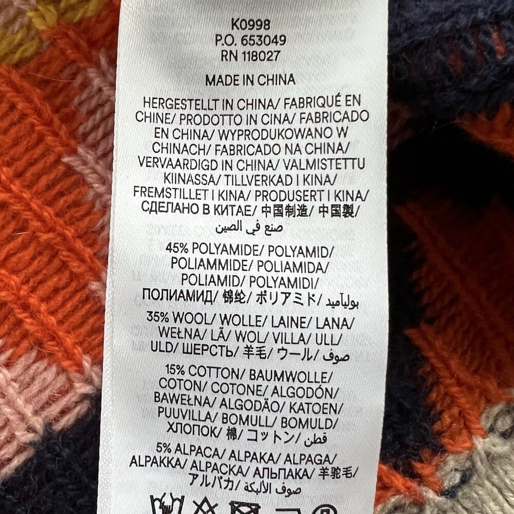 Boden Women Multicolor Argyle Diamond Wool Blend Sweater Patterned Cardigan XL - Picture 7 of 12